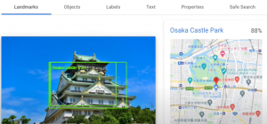 画像解析 Google-Cloud-Vision-API Google-Cloud-Platform 大阪城